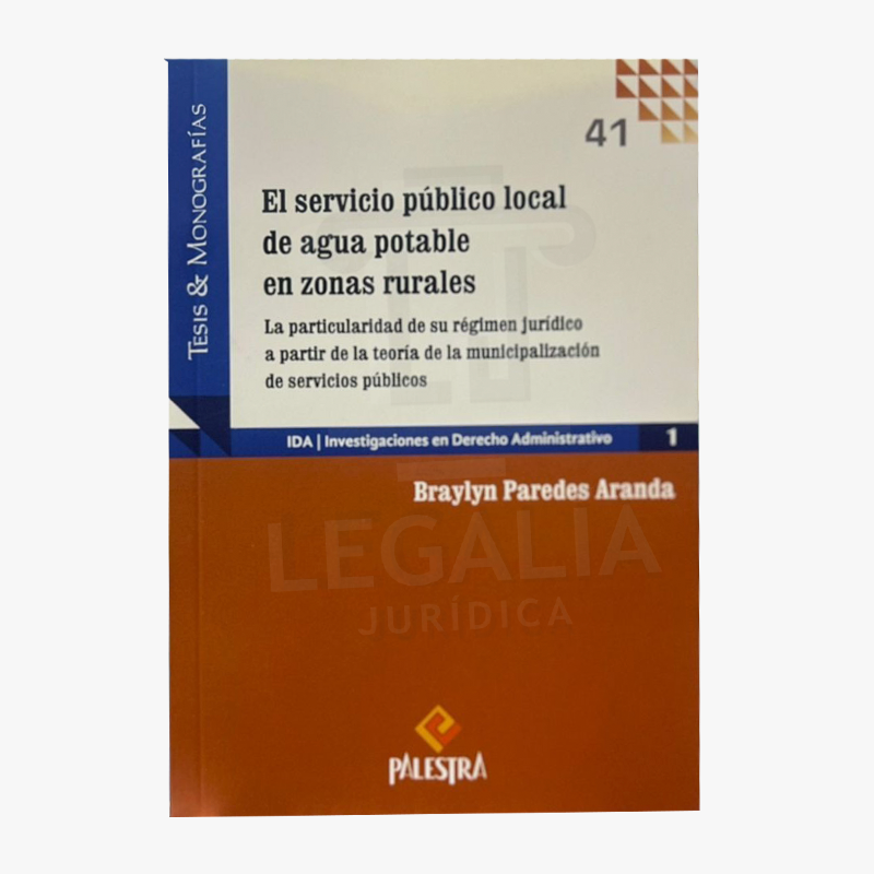 EL SERVICIO PUBLICO LOCAL DE AGUA POTABLE EN ZONAS RURALES