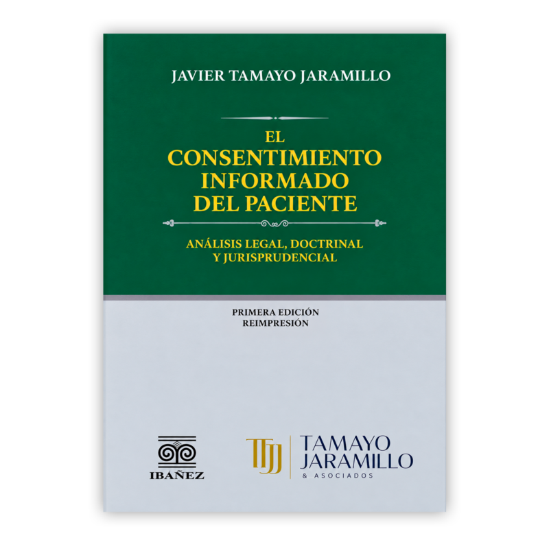 Portada juridica verde y dorada